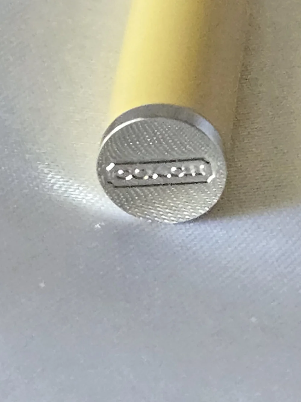 Coach Yellow Lacquer Ballpoint Pen with Silver Trim